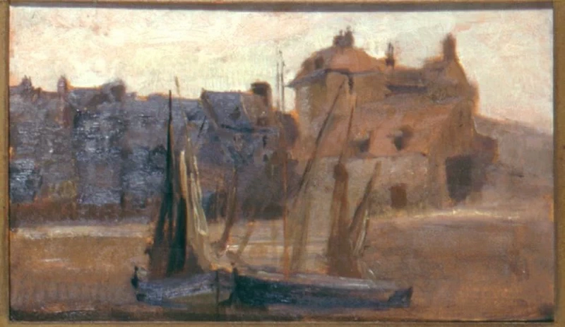 Veduta del porto e della città di Honfleur - dal Saint, Cloud, museo Avelines